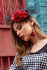 Carica l&#39;immagine nel visualizzatore di Gallery, Donne nere Halloween Cappello strega con fiore