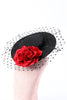 Carica l&#39;immagine nel visualizzatore di Gallery, Donne nere Halloween Cappello strega con fiore