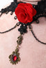 Carica l&#39;immagine nel visualizzatore di Gallery, Collana di Halloween da donna nera con fiori