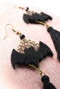 Carica l&#39;immagine nel visualizzatore di Gallery, Orecchini Black Halloween Bat Drop