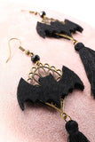 Orecchini Black Halloween Bat Drop
