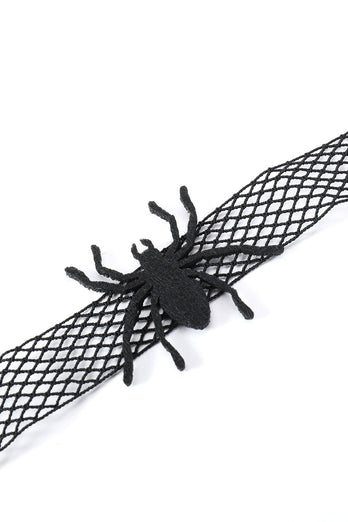 Black Halloween Spider Choker