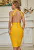 Carica l&#39;immagine nel visualizzatore di Gallery, Abito da festa bodycon giallo