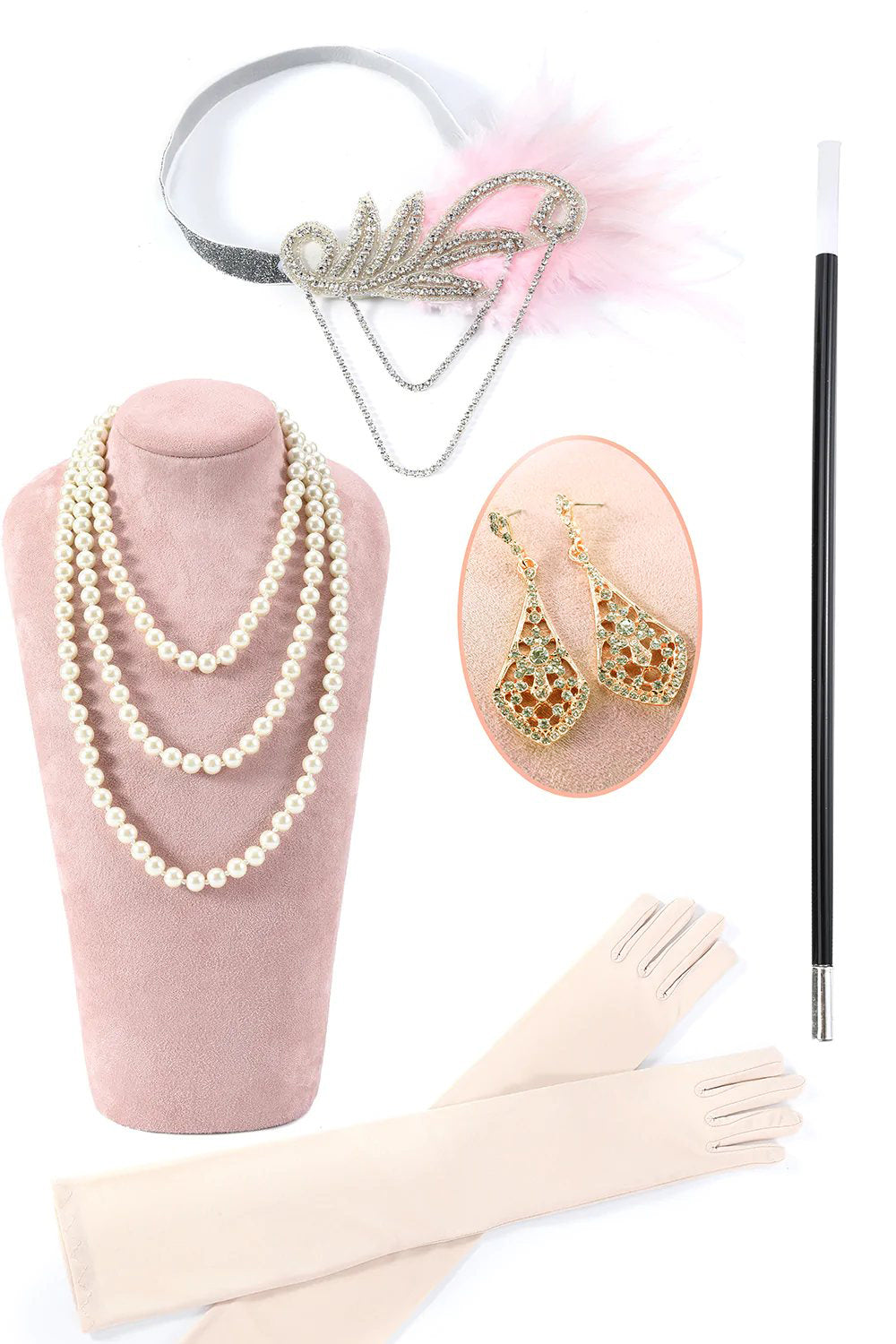 Set di accessori per feste a tema del 1920