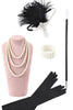 Carica l&#39;immagine nel visualizzatore di Gallery, 1920s Accessori per donna 1920s Flapper Gatsby Costume Accessories Set