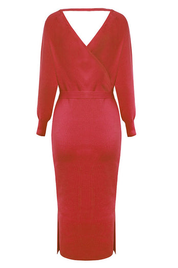 Abito bodycon in maglia nera