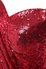 Carica l&#39;immagine nel visualizzatore di Gallery, Abito da ballo in paillettes rosse
