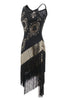 Carica l&#39;immagine nel visualizzatore di Gallery, Abito Seuqins Gatsby con frange nere