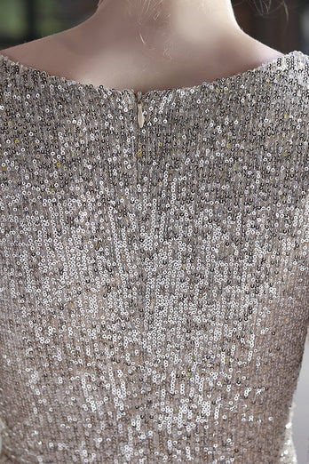 Abito formale di paillettes Midi bordeaux