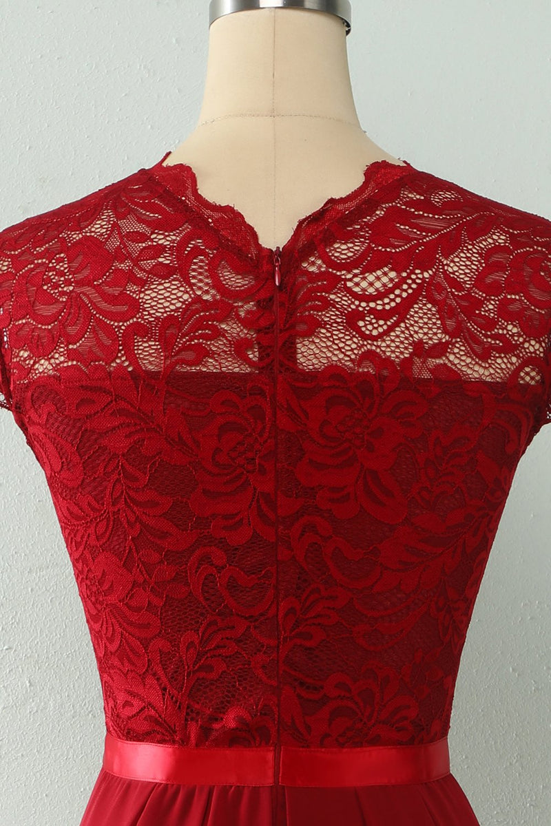 Carica l&#39;immagine nel visualizzatore di Gallery, Navy Midi Pizzo Abito da Sposa