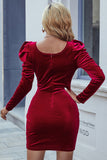 Tubino Collo Quadrato Borgogna Holiday Party Dress