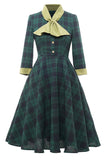 Abito verde vintage tartan