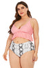 Carica l&#39;immagine nel visualizzatore di Gallery, Plus Size Pink Push Up Costumi da bagno