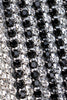 Carica l&#39;immagine nel visualizzatore di Gallery, Frizione Prom con perline nere e argento