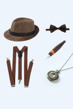 Khaki 1920s Set di accessori per uomo