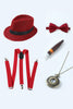 Carica l&#39;immagine nel visualizzatore di Gallery, Red 1920s Set di accessori per uomo