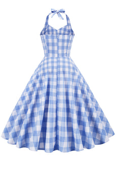 Hepburn Ispirato Retro British Plaid Dress