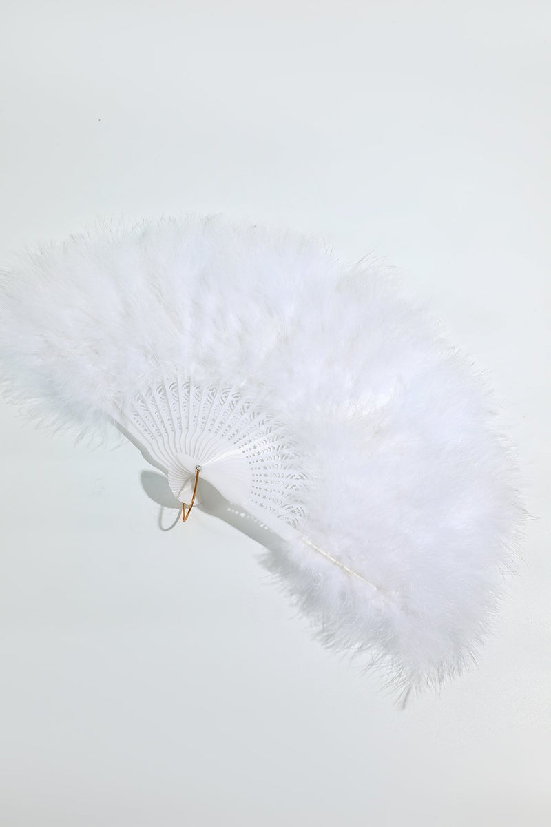Carica l&#39;immagine nel visualizzatore di Gallery, Gatsby Black Feather Folding Fan