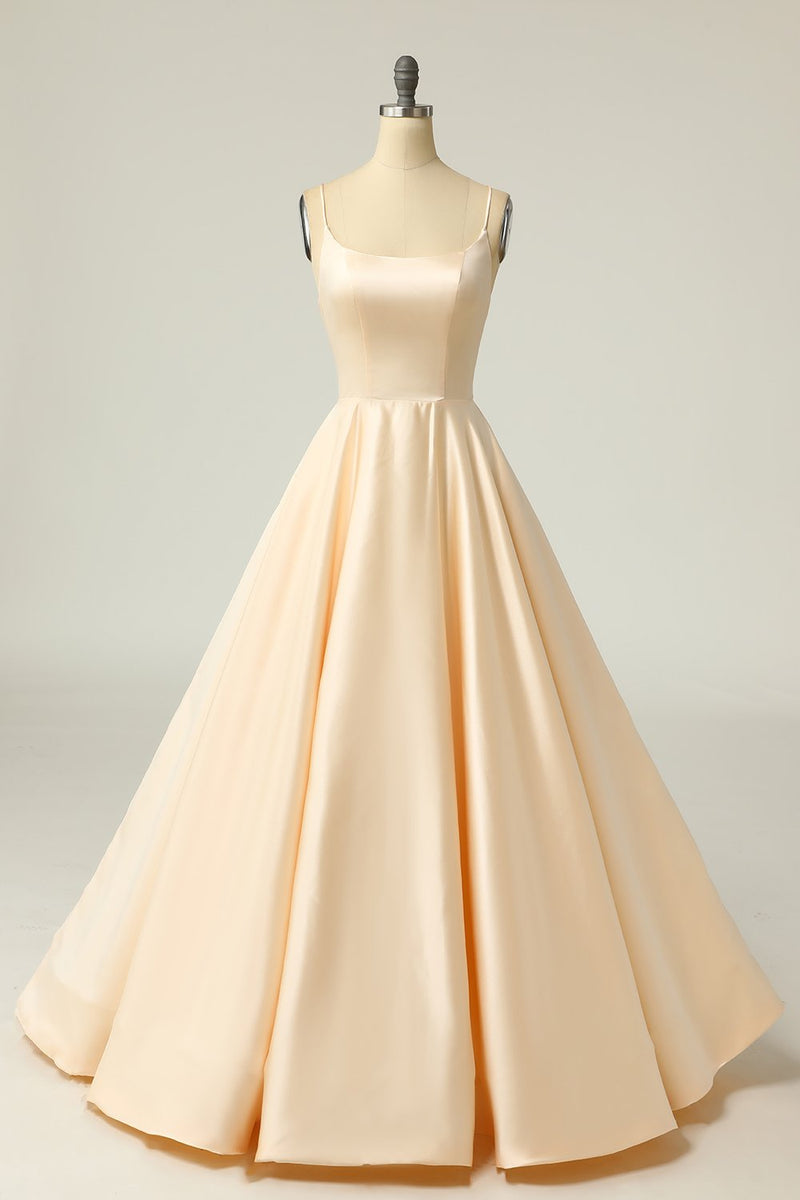 Carica l&#39;immagine nel visualizzatore di Gallery, Royal Blue Backless Satin Prom Abito
