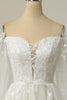Carica l&#39;immagine nel visualizzatore di Gallery, Lussuoso A Line Off the Shoulder Abito da sposa bianco con applique