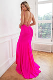 Glitter Hot Pink Mermaid Sequin Prom Abiti