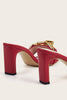 Carica l&#39;immagine nel visualizzatore di Gallery, Pantofole sandali PU rosse