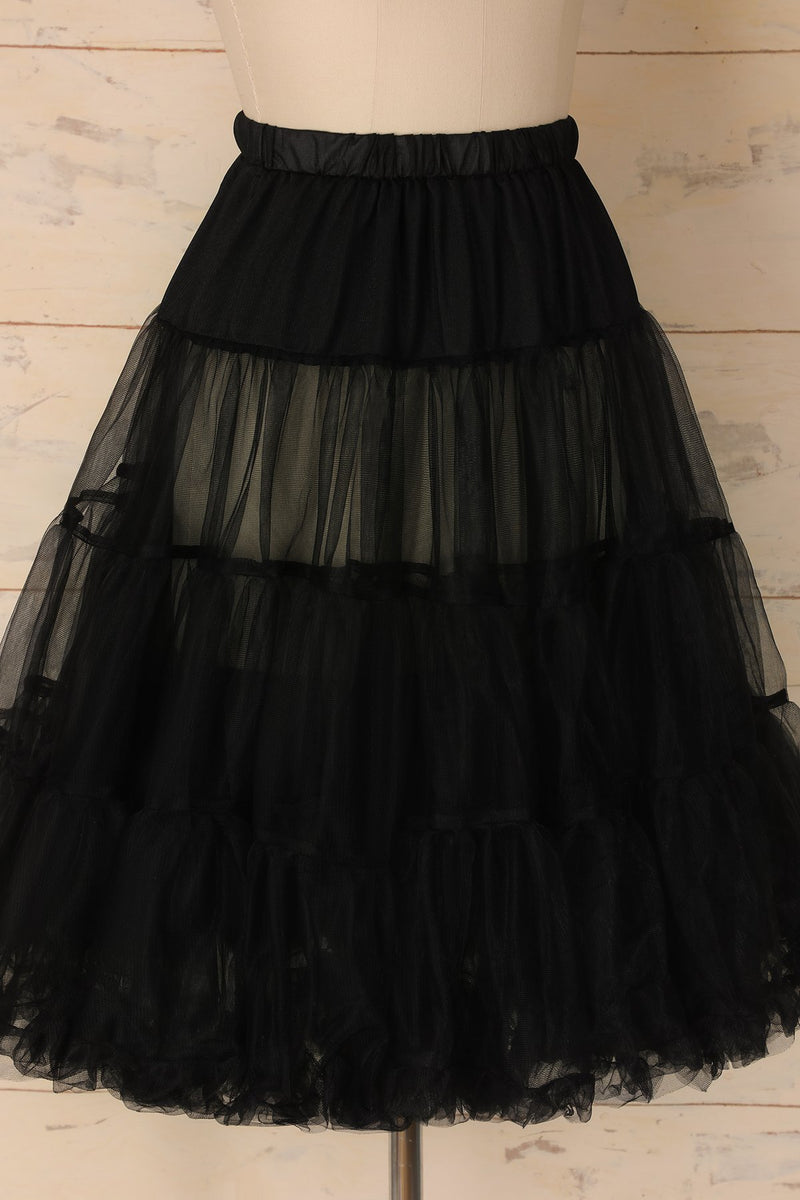Carica l&#39;immagine nel visualizzatore di Gallery, Black Tulle Petticoat - ZAPAKA