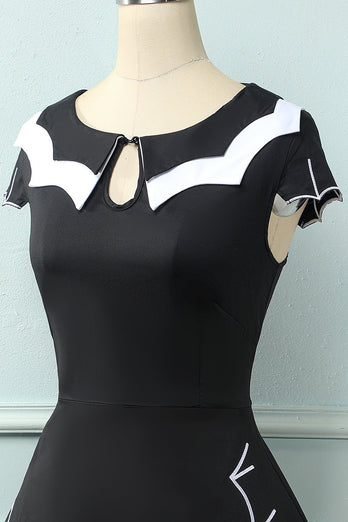 Abito nero 1950S Bat Cape Swing