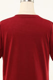 T-shirt con stampa lazy rosso scuro