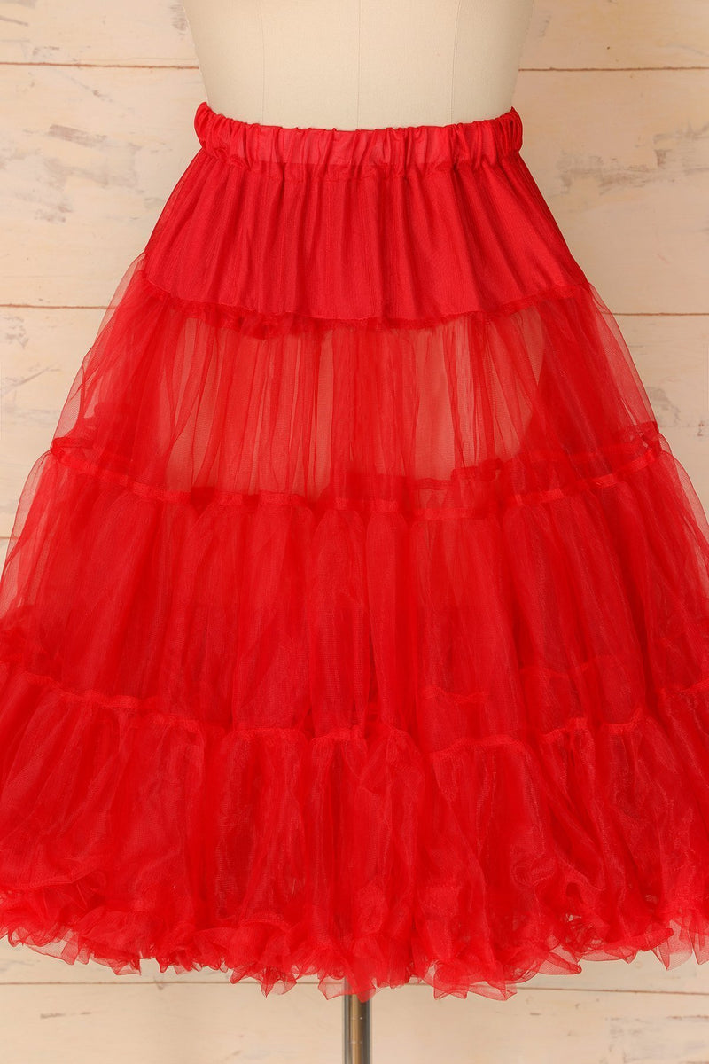 Carica l&#39;immagine nel visualizzatore di Gallery, Tulle Red Petticoat - ZAPAKA