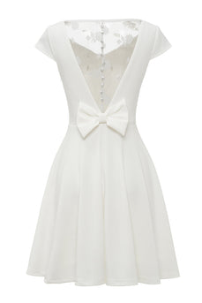 A-line Abito Vintage in Pizzo Bianco
